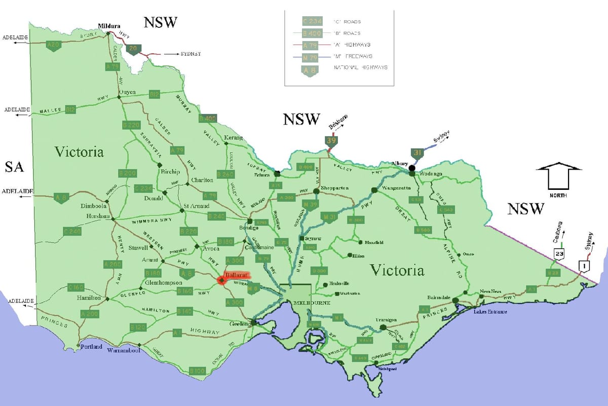 postcodes แผนที่วิคตอเรีย