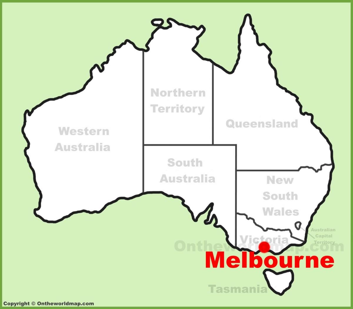 แผนที่เมลเบิร์นออสเตรเลีย