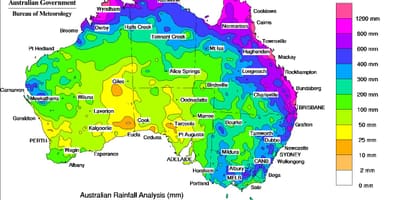 ยังเมลเบิร์นแผนที่ฝนตก