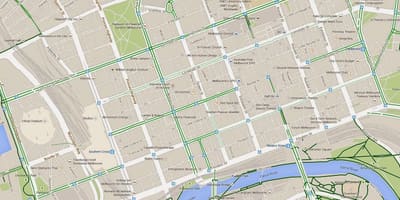 แผนที่ของ cbd ของเมลเบิร์น