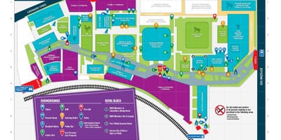 แผนที่ของเมลเบิร์น Showgrounds