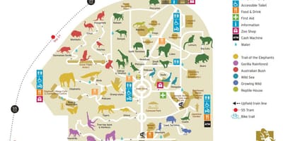 แผนที่ของเมลเบิร์นวนสัตว์