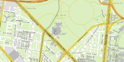 แผนที่ของเชื้อพระวงศ์เด็กโรงพยาบาลยังเมลเบิร์น