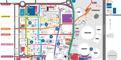 แผนที่ของ Monash มหาวิทยาลัย