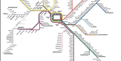 ยังเมลเบิร์น ptv แผนที่