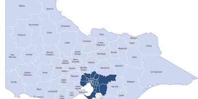 แผนที่ของ Victorian councils
